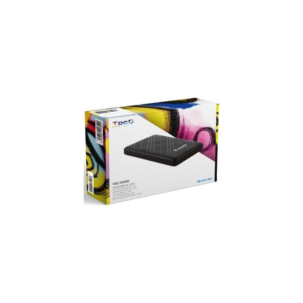 Caja Externa para Disco Duro de 2.5' TooQ TQE-2500B/ USB 3.1/ Sin Tornillos