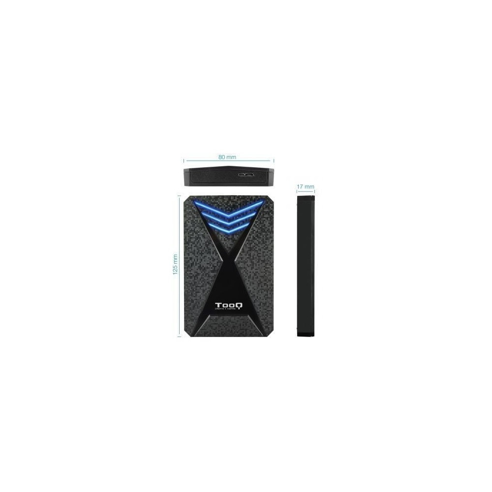 Caja Externa Gaming para Disco Duro de 2.5' TooQ TQE-2550BL/ USB 3.1/ Sin tornillos