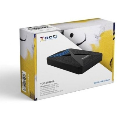 Caja Externa Gaming para Disco Duro de 2.5' TooQ TQE-2550BL/ USB 3.1/ Sin tornillos
