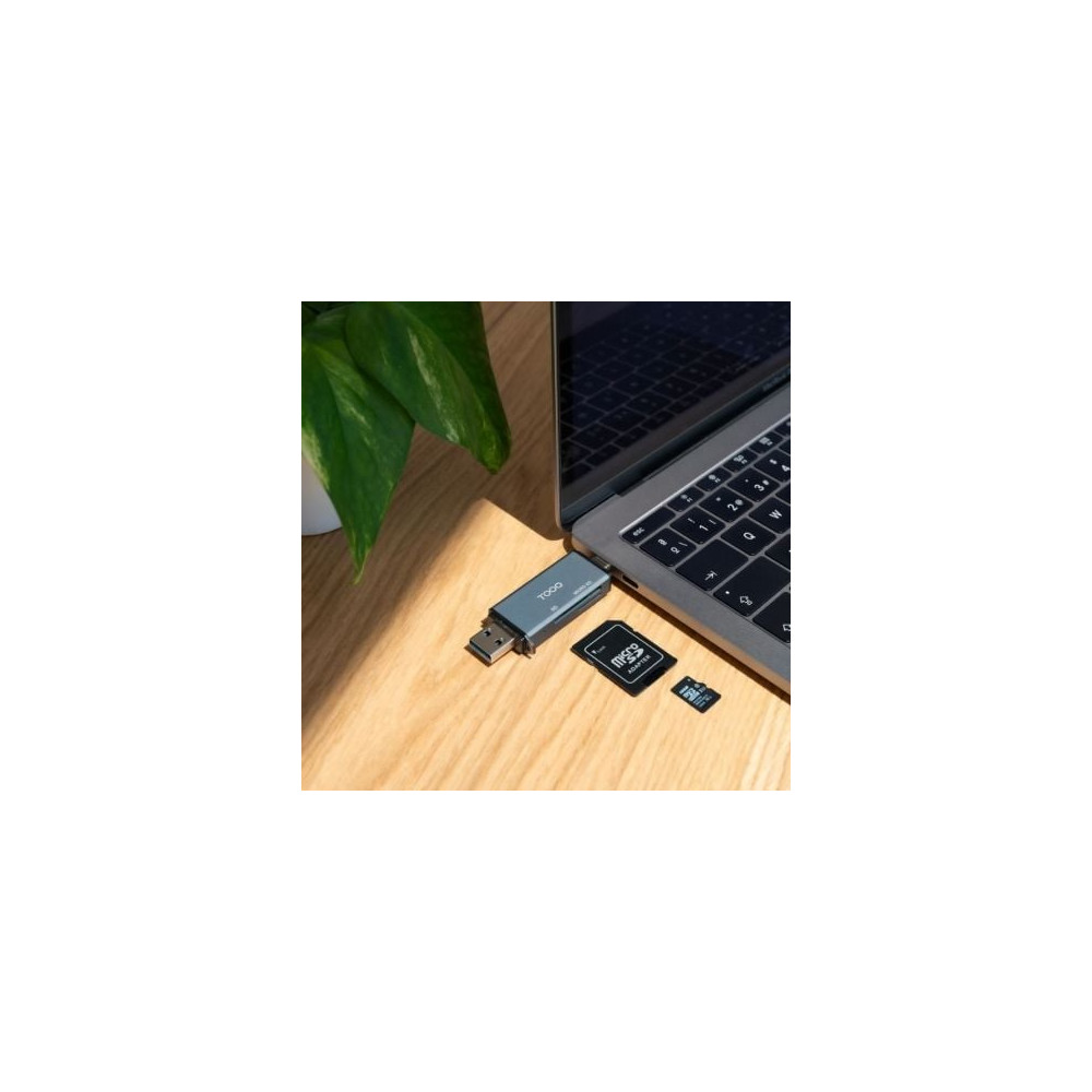 Lector de Tarjetas Externo TooQ TQR-3001G/ USB 3.0 y USB Tipo-C