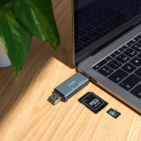 Lector de Tarjetas Externo TooQ TQR-3001G/ USB 3.0 y USB Tipo-C