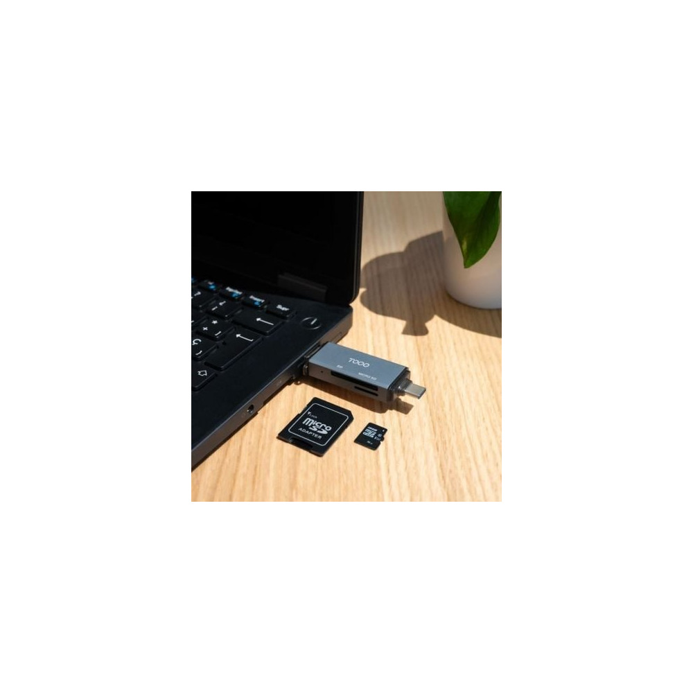 Lector de Tarjetas Externo TooQ TQR-3001G/ USB 3.0 y USB Tipo-C