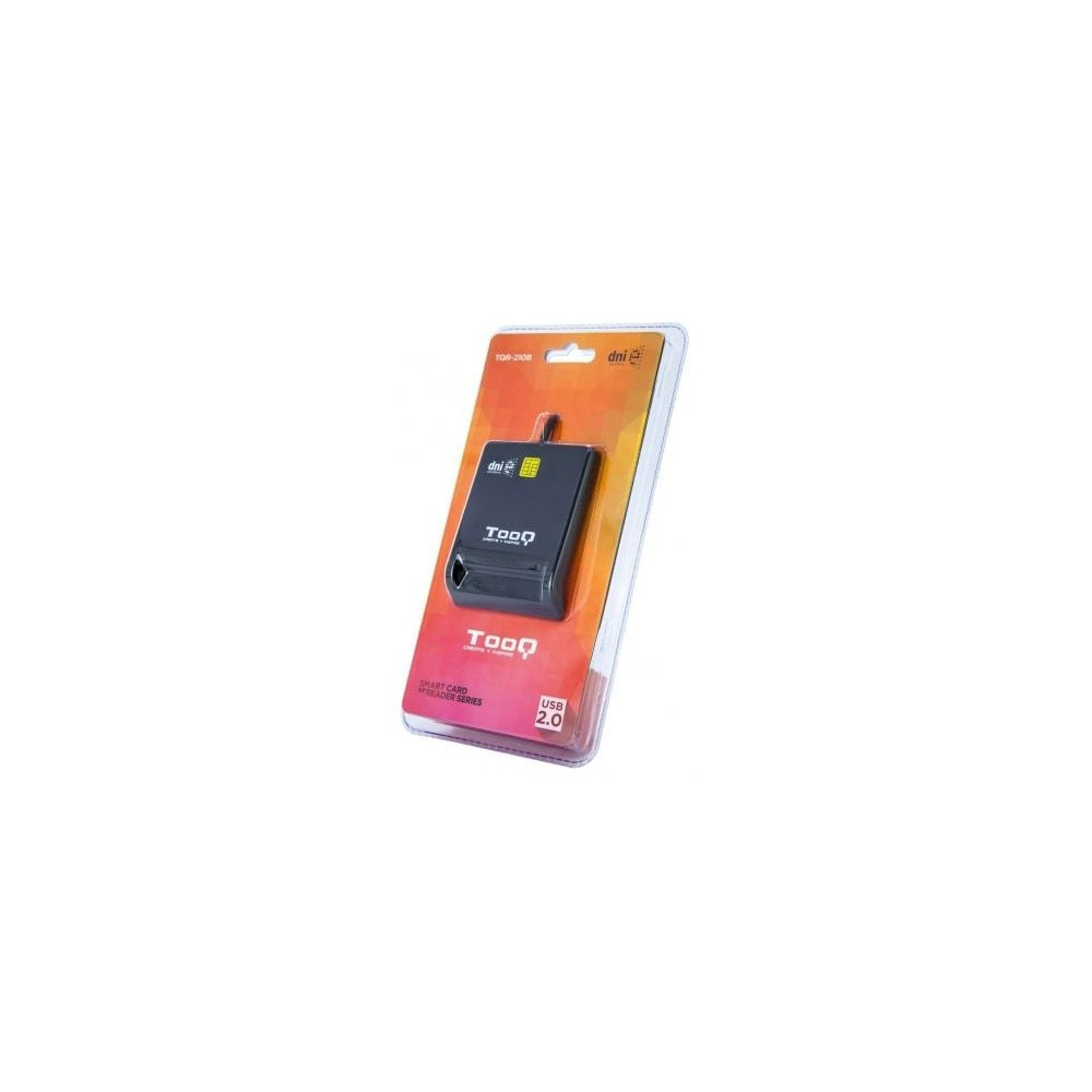 Lector de DNI TooQ TQR-210B/ USB 2.0/ Negro