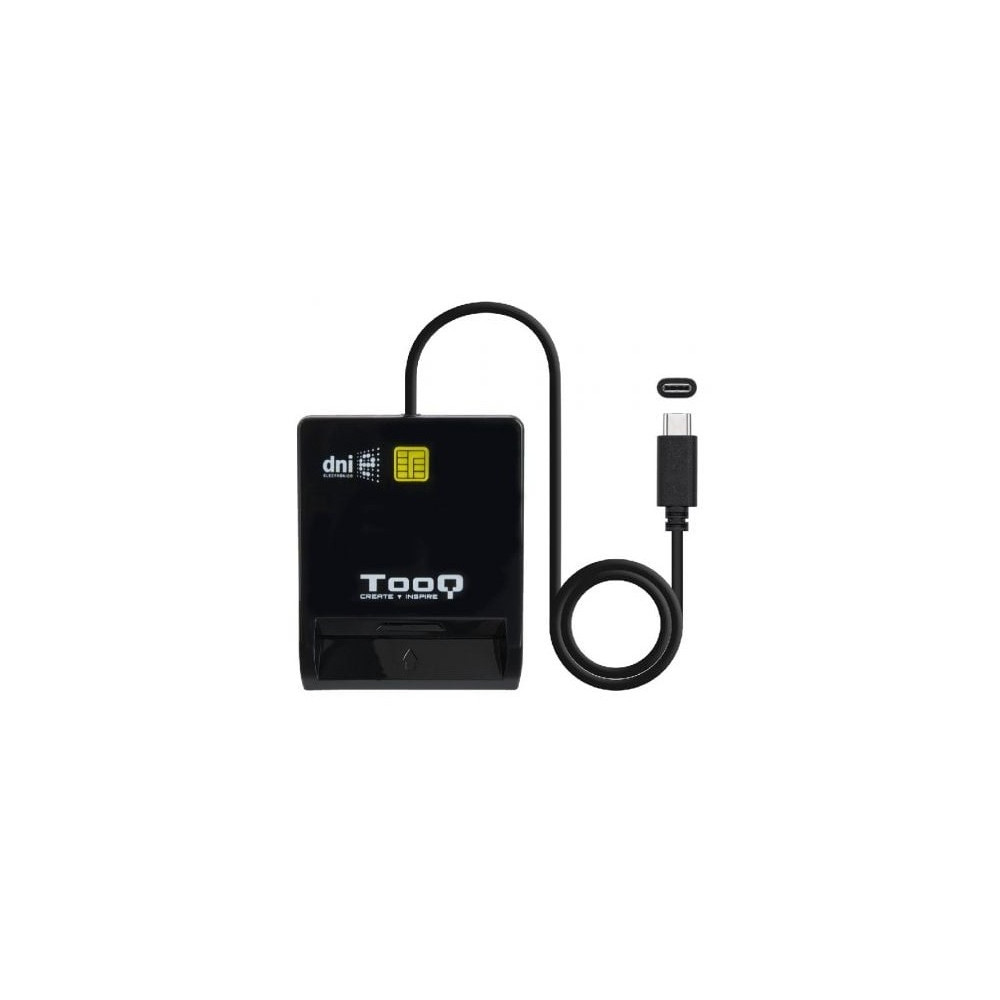 Lector de DNI TooQ TQR-211B/ USB Tipo-C/ Negro