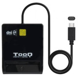 Lector de DNI TooQ TQR-211B/ USB Tipo-C/ Negro