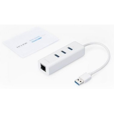 Hub USB 3.0 TP-Link UE330/ 3xUSB/ 1xRJ45/ Blanco