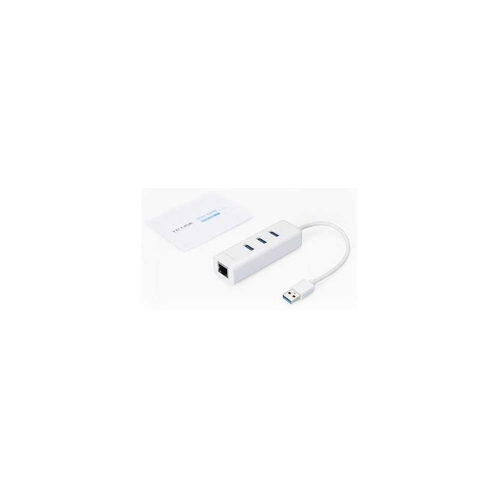 Hub USB 3.0 TP-Link UE330/ 3xUSB/ 1xRJ45/ Blanco