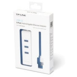 Hub USB 3.0 TP-Link UE330/ 3xUSB/ 1xRJ45/ Blanco