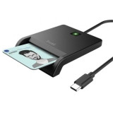 Lector de Tarjetas Inteligentes Trust Primo 26253/ USB Tipo-C/ Negro