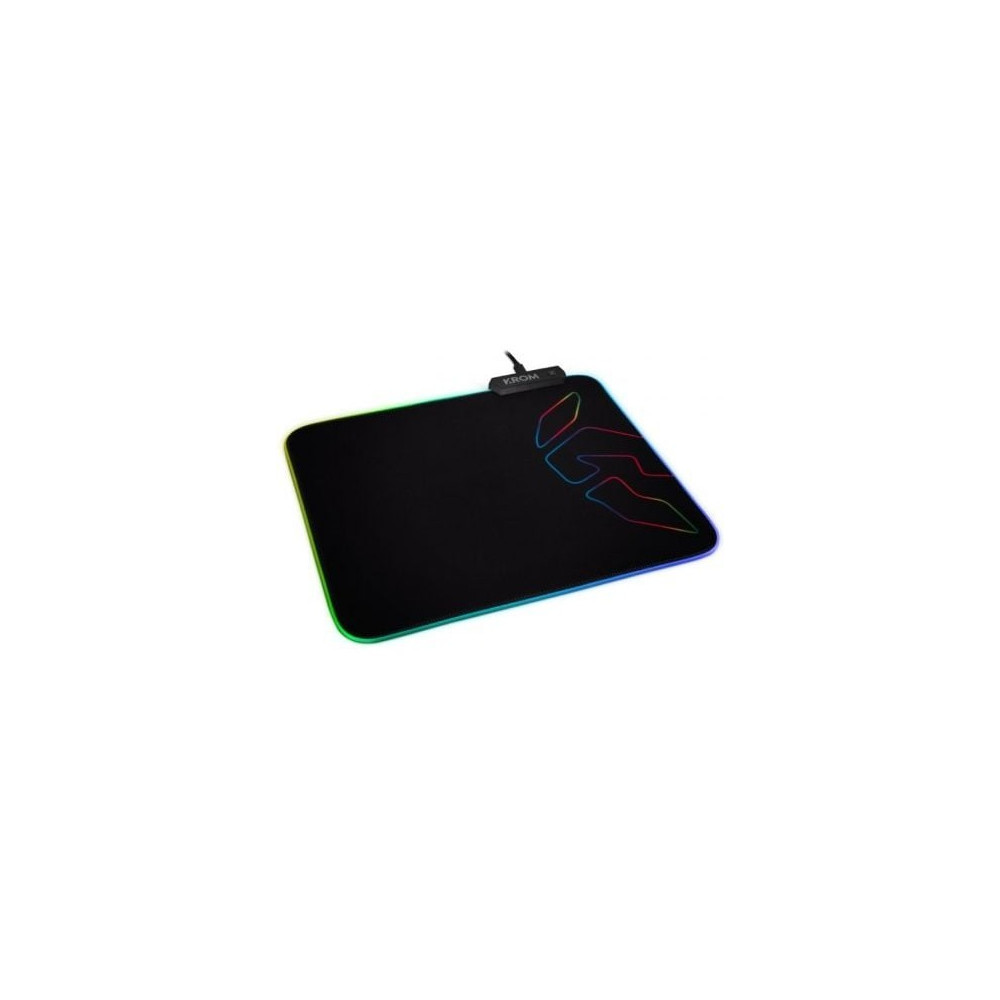 Alfombrilla Krom Knout RGB con Iluminación LED/ 320 x 270 x 3 mm