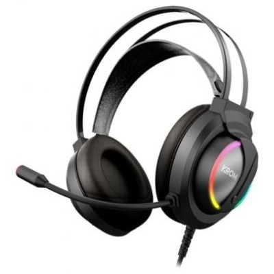 Auriculares Gaming con Micrófono Krom Kappa/ Jack 3.5/ USB 2.0/ Negros