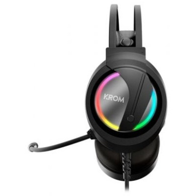 Auriculares Gaming con Micrófono Krom Kappa/ Jack 3.5/ USB 2.0/ Negros