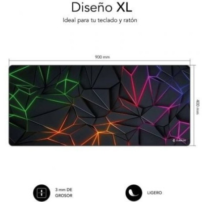 Alfombrilla Subblim Neon Obsidian XL/ 900 x 400 x 3 mm
