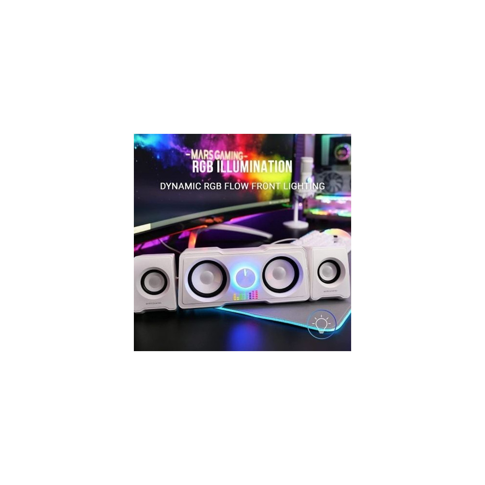 Altavoces Mars Gaming MS22W/ 35W/ 2.2/ Blancos