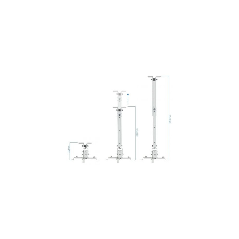 Soporte de Techo para Proyector TooQ PJ2012T-W/ Inclinable/ hasta 20kg