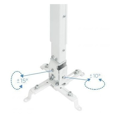Soporte de Techo para Proyector TooQ PJ2012T-W/ Inclinable/ hasta 20kg