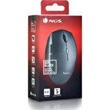 Ratón Inalámbrico NGS Bee Black/ Hasta 1600 DPI