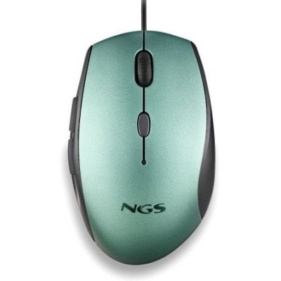Ratón Ergonómico NGS Moth Ice/ Hasta 1600 DPI/ Verde Hielo
