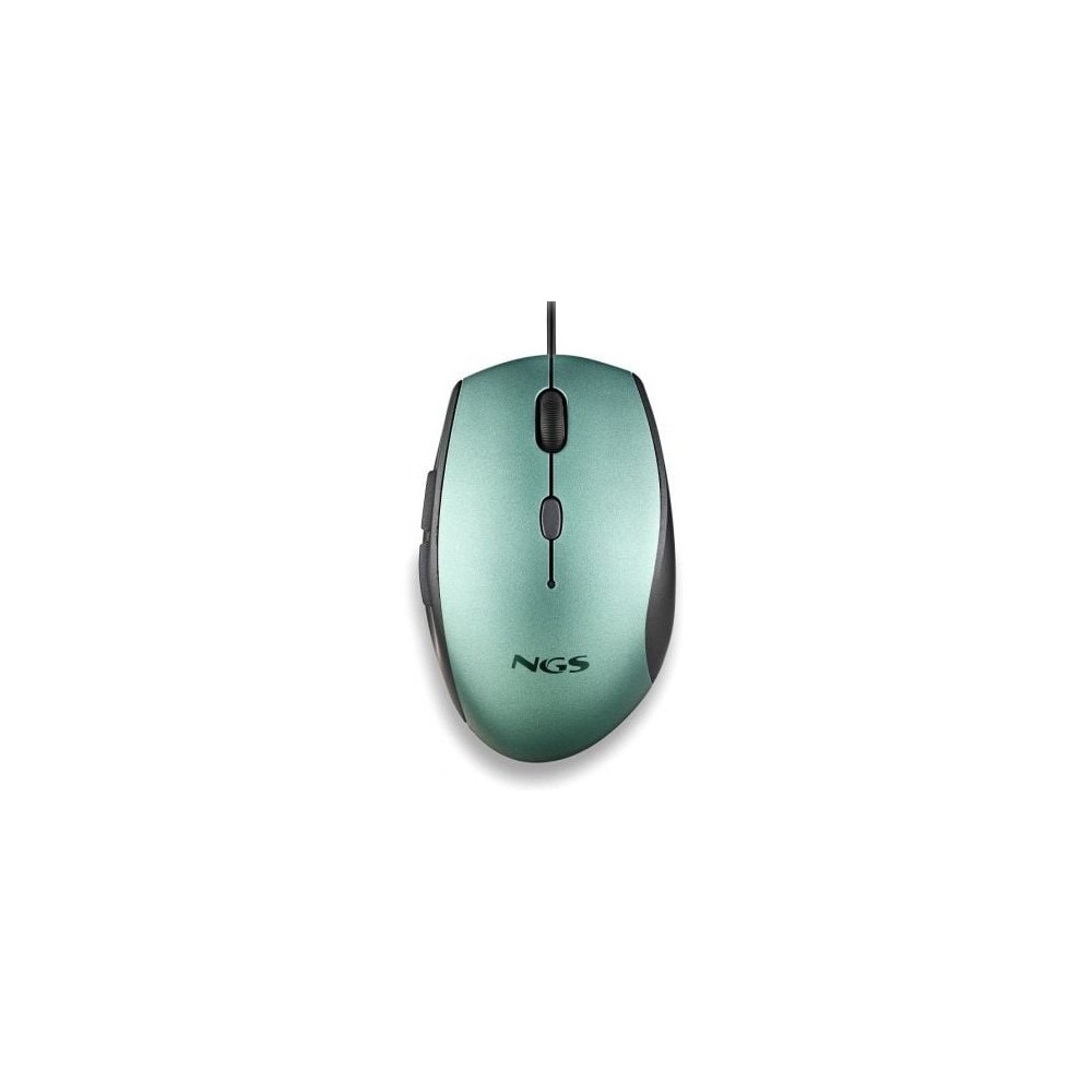 Ratón Ergonómico NGS Moth Ice/ Hasta 1600 DPI/ Verde Hielo