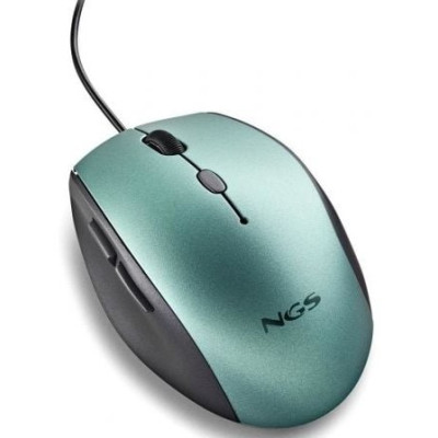 Ratón Ergonómico NGS Moth Ice/ Hasta 1600 DPI/ Verde Hielo