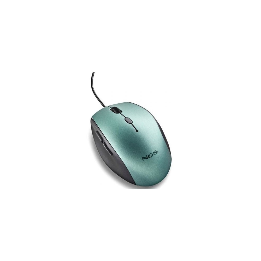 Ratón Ergonómico NGS Moth Ice/ Hasta 1600 DPI/ Verde Hielo