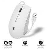 Ratón Subblim Business Silencioso/ Hasta 1200 DPI/ Blanco