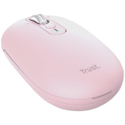 Ratón Inalámbrico Trust Seron 26206/ Batería recargable/ Hasta 3200 DPI/ Rosa