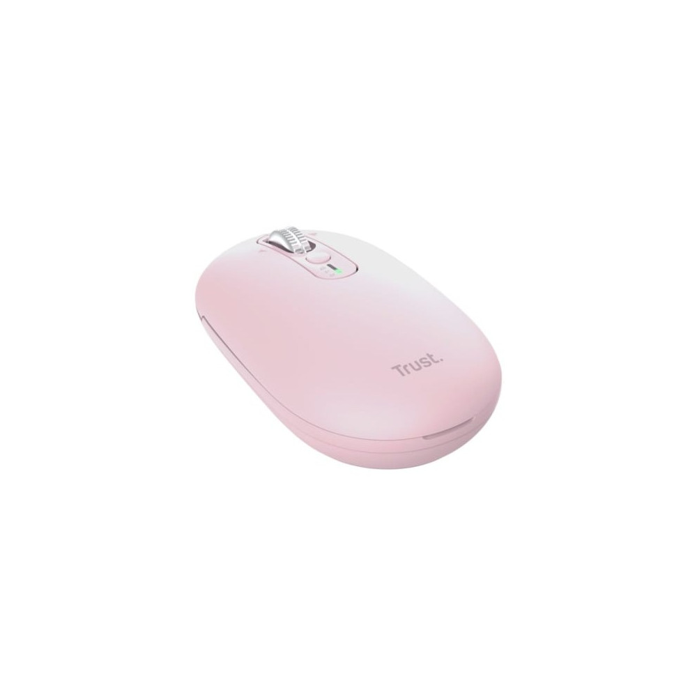 Ratón Inalámbrico Trust Seron 26206/ Batería recargable/ Hasta 3200 DPI/ Rosa
