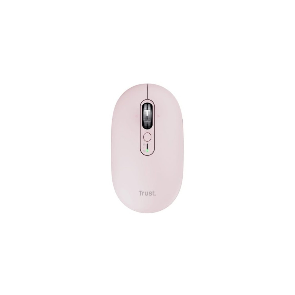 Ratón Inalámbrico Trust Seron 26206/ Batería recargable/ Hasta 3200 DPI/ Rosa