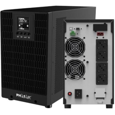 SAI Online Phasak 3000 VA Online LCD/ 3000VA-3000W/ 4 Salidas/ Formato Torre