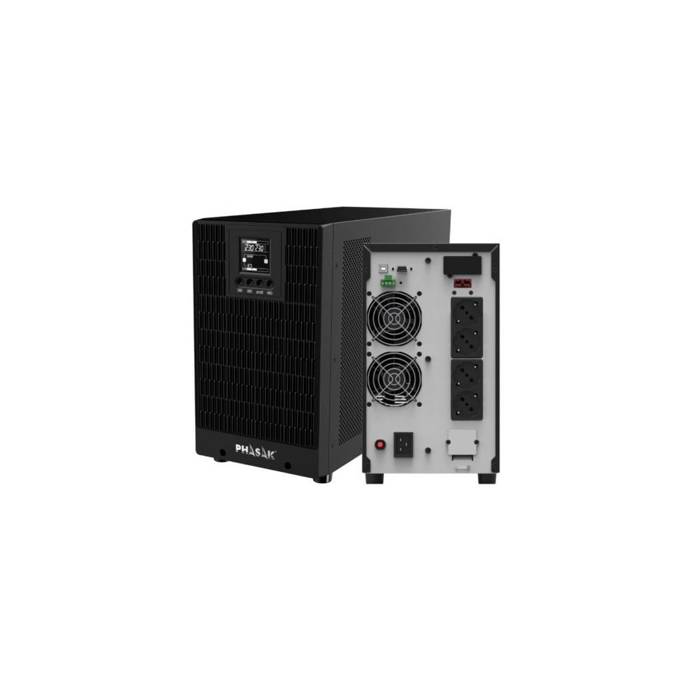 SAI Online Phasak 3000 VA Online LCD/ 3000VA-3000W/ 4 Salidas/ Formato Torre