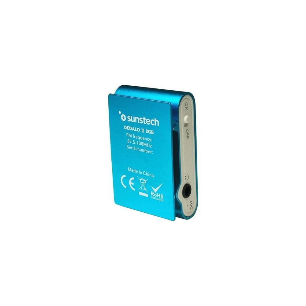 Reproductor MP3 Sunstech Dedalo III/ 8GB/ Radio FM/ Azul
