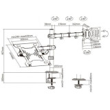 Soporte de Mesa Orientable/ Inclinable DTL32TSR-193 para TV y Portátil de 17-32'