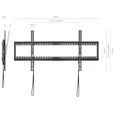 Soporte de Pared Inclinable/ Fijo Aisens WT90T-121 para TV de 37-90'/ hasta 75kg