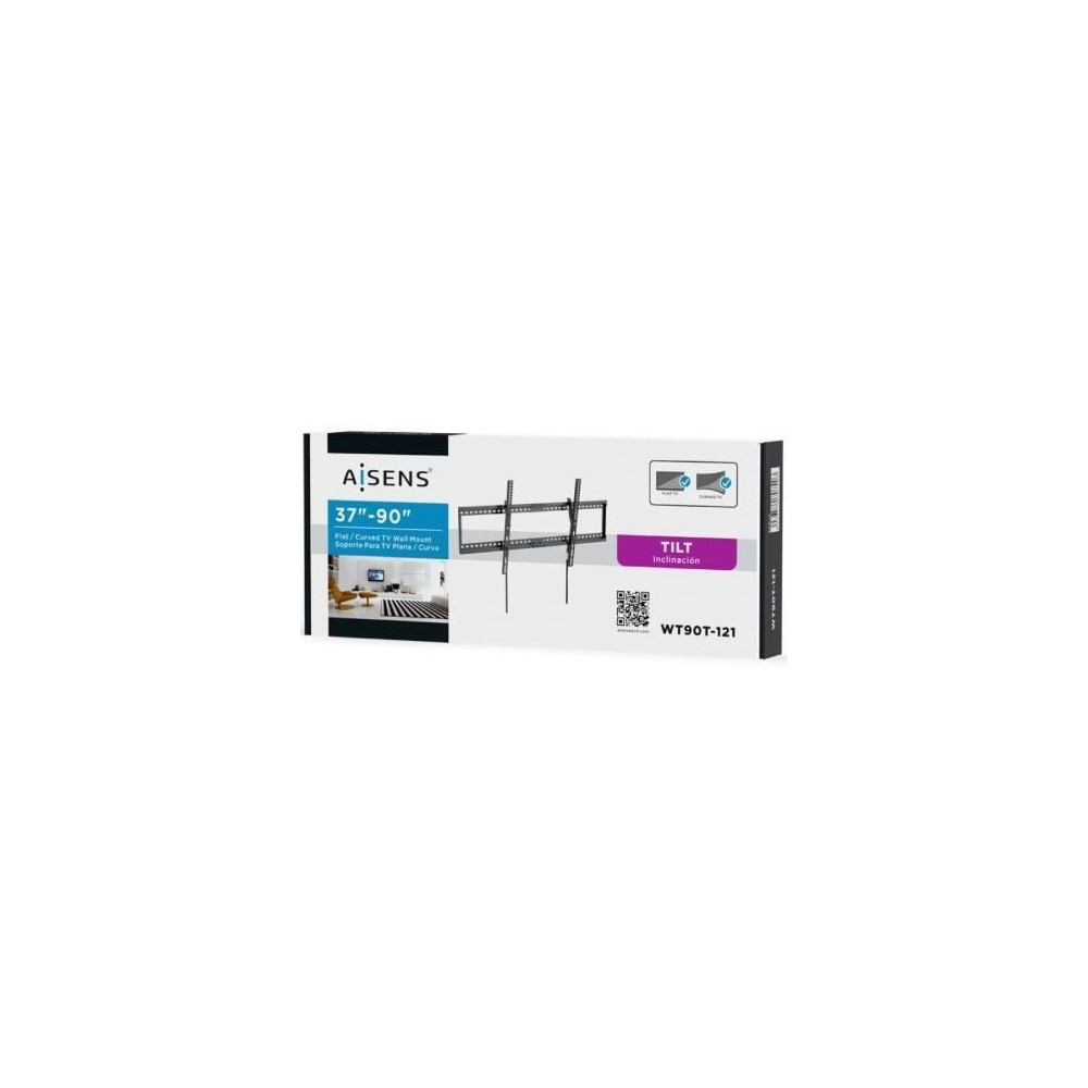 Soporte de Pared Inclinable/ Fijo Aisens WT90T-121 para TV de 37-90'/ hasta 75kg