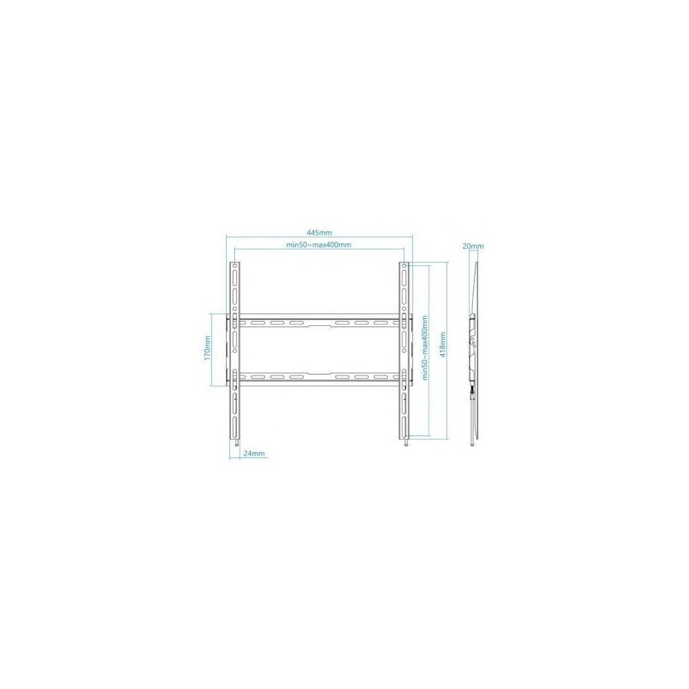 Soporte de Pared Fijo TooQ LP1070F-B para TV de 32-70'/ hasta 45kg