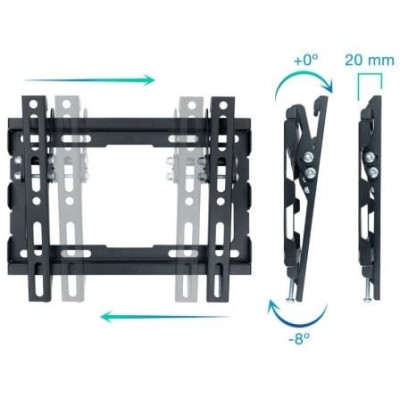 Soporte de Pared Inclinable TooQ LP1044T-B para TV de 23-43'/ hasta 45kg