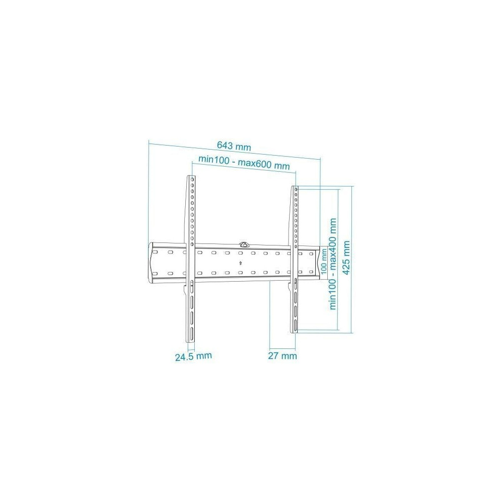 Soporte de Pared Fijo TooQ LP4170F-B para TV de 37-70'/ hasta 40kg