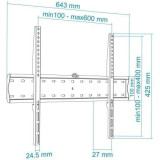 Soporte de Pared Fijo TooQ LP4170F-B para TV de 37-70'/ hasta 40kg