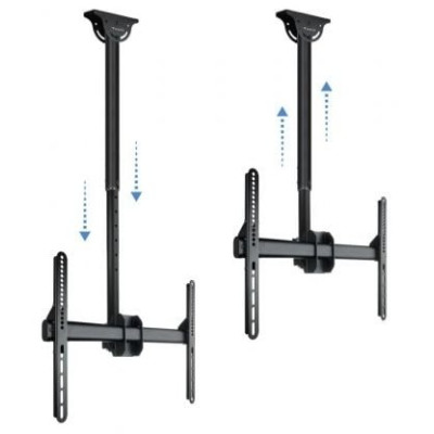 Soporte de Techo Giratorio/ Inclinable/ Nivelable TooQ LPCE1170TSLI-B para TV de 37-70'/ hasta 50kg