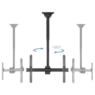 Soporte de Techo Giratorio/ Inclinable/ Nivelable TooQ LPCE1170TSLI-B para TV de 37-70'/ hasta 50kg