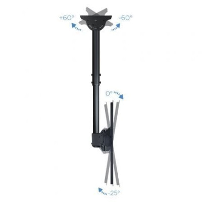 Soporte de Techo Giratorio/ Inclinable/ Nivelable TooQ LPCE1170TSLI-B para TV de 37-70'/ hasta 50kg