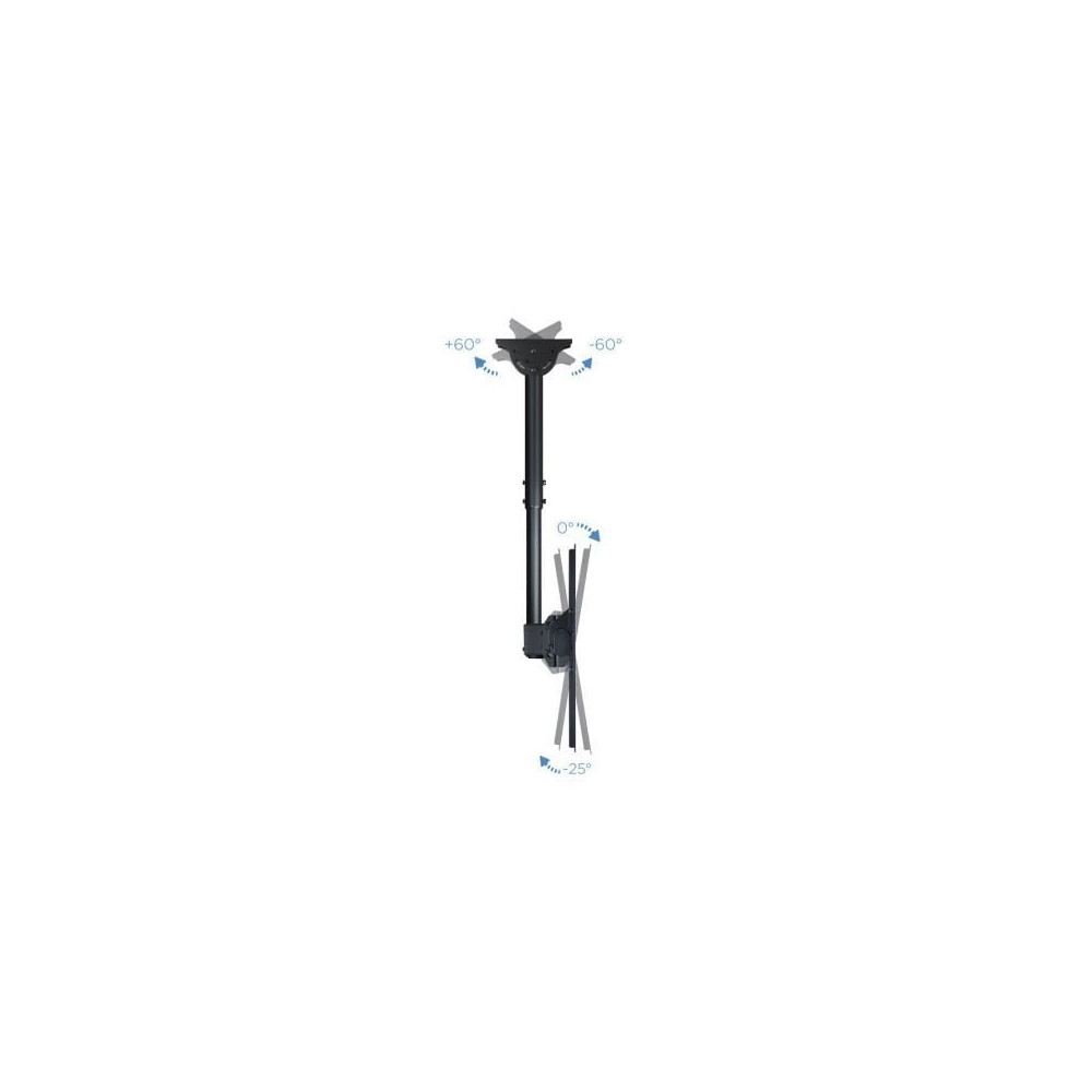 Soporte de Techo Giratorio/ Inclinable/ Nivelable TooQ LPCE1170TSLI-B para TV de 37-70'/ hasta 50kg