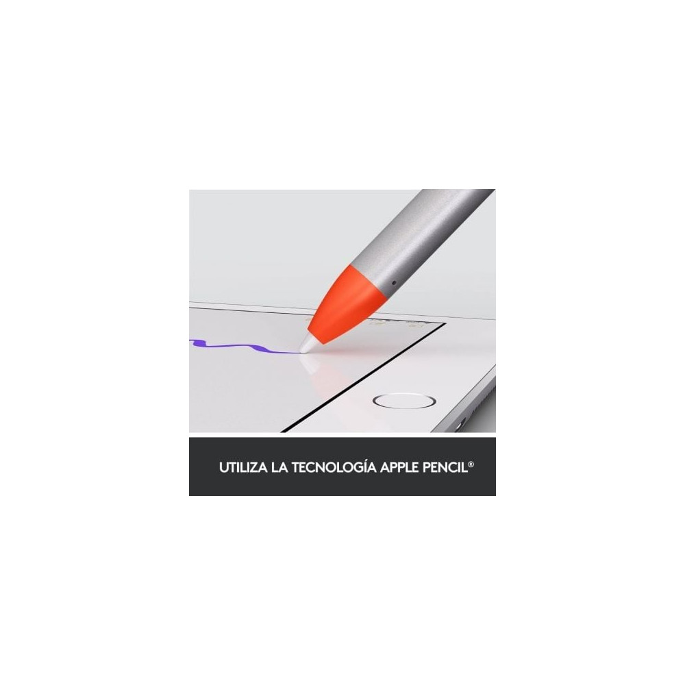 Lápiz Electrónico Logitech Crayon para iPad/ Naranja