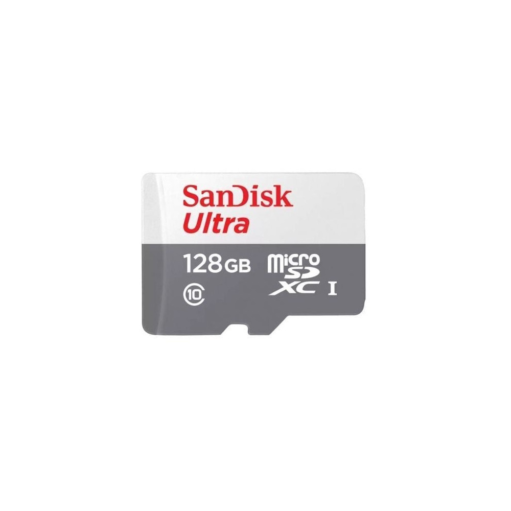 Tarjeta de Memoria SanDisk Ultra 128GB microSD XC con Adaptador/ Clase 10/ 80MB/s