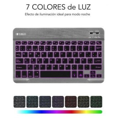 Teclado Compacto Inalámbrico Subblim Smart Backlit/ Gris