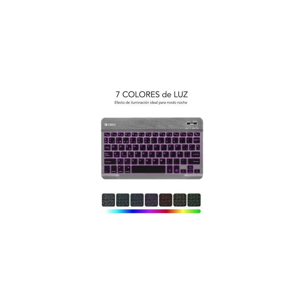 Teclado Compacto Inalámbrico Subblim Smart Backlit/ Gris