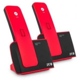 Teléfono Inalámbrico SPC Blade 7292RC2/ Pack DUO/ Rojo y Negro