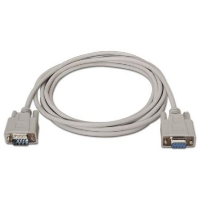 Cable Serie RS232 Aisens A112-0065/ DB9 Macho - DB9 Hembra/ Hasta 0.15W/ 1.6Mbps/ 1.8m/ Beige