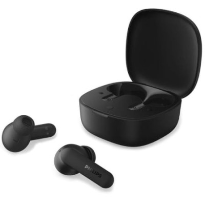Auriculares Bluetooth Philips TAT2100BK con estuche de carga/ Autonomía 8h/ Negros